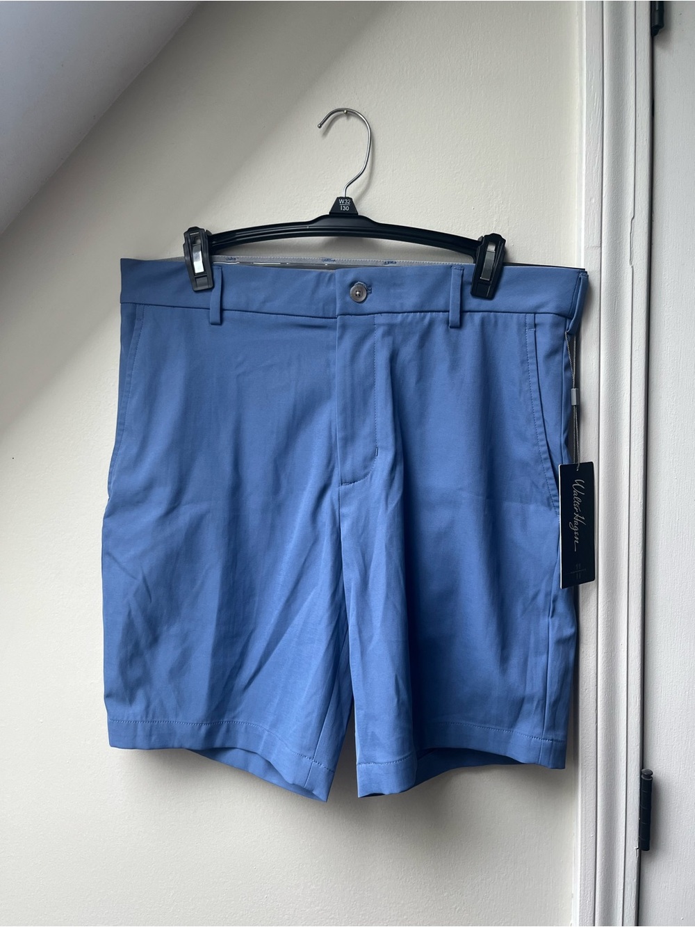 NWT | Walter Hagen Blue Flat-Front Performance Golf Shorts | Size 32